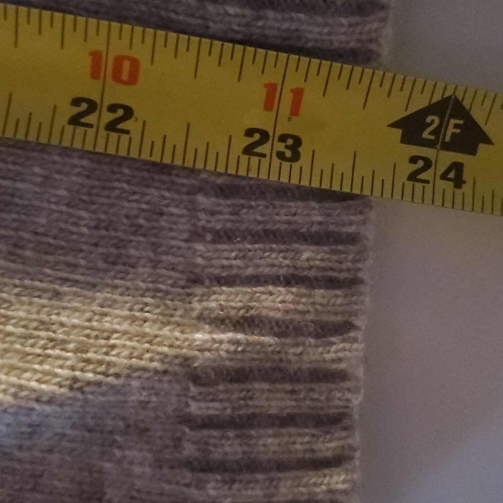 Benedetta B. Merino Wool Cashmere Blend Grey Scoopneck Sweater Size XL Polkadots - Picture 10 of 10